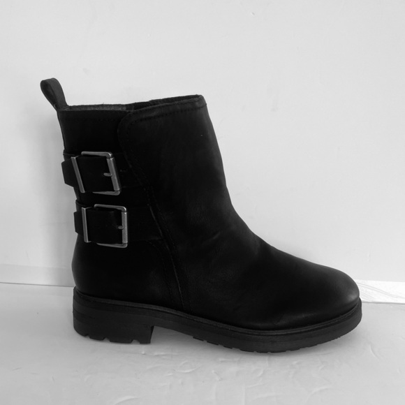 Lucky Brand $159 Candre Motorcycle Black Boot Size 11 - Picture 4 of 8